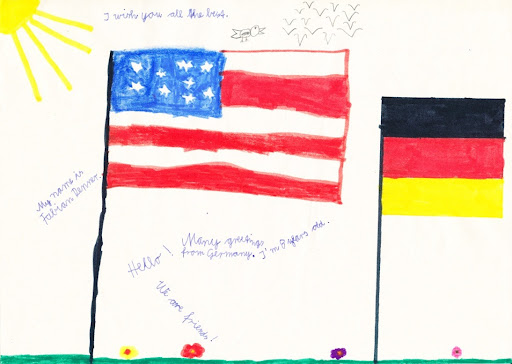 In addition to newspaper readers, thousands of German school children also sent in drawings and letters of sympathy, support, and hope.