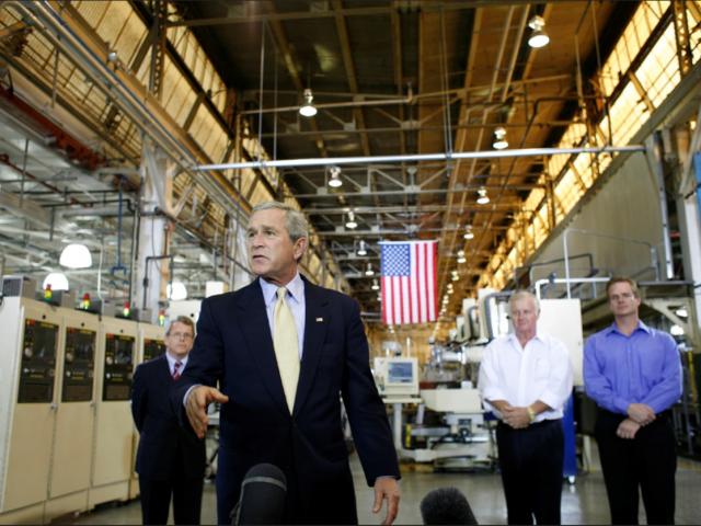 President Bush tours Meyer Tool Inc. in Cincinnati, Ohio