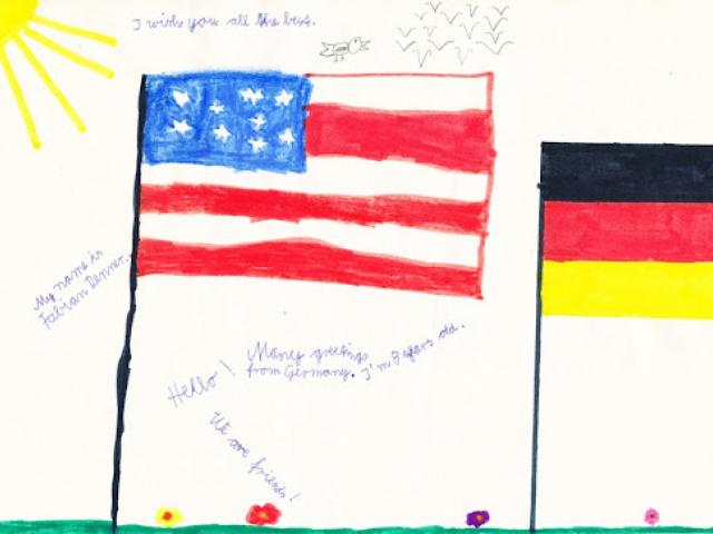In addition to newspaper readers, thousands of German school children also sent in drawings and letters of sympathy, support, and hope.