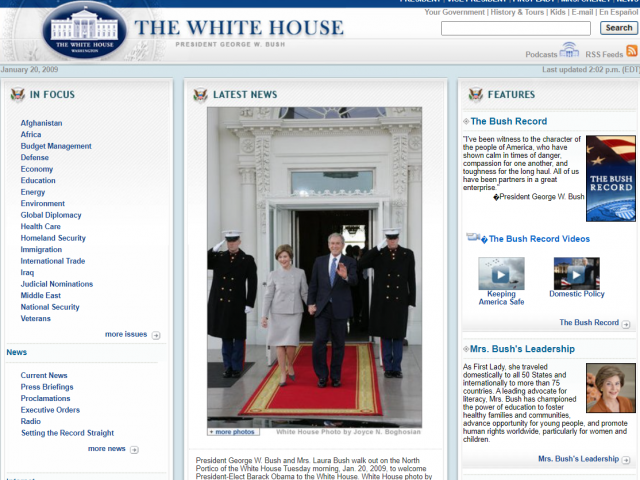 Archived White house Website Icon
