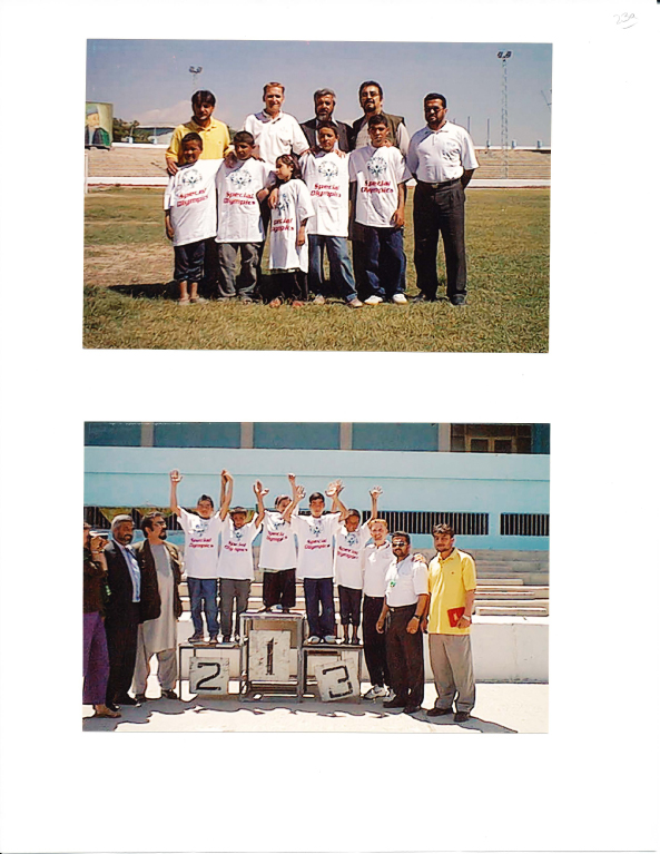 Letter dated May 30, 2003 from Timothy Shriver about the Special Olympics athletes training in Kabul, Afghanistan.