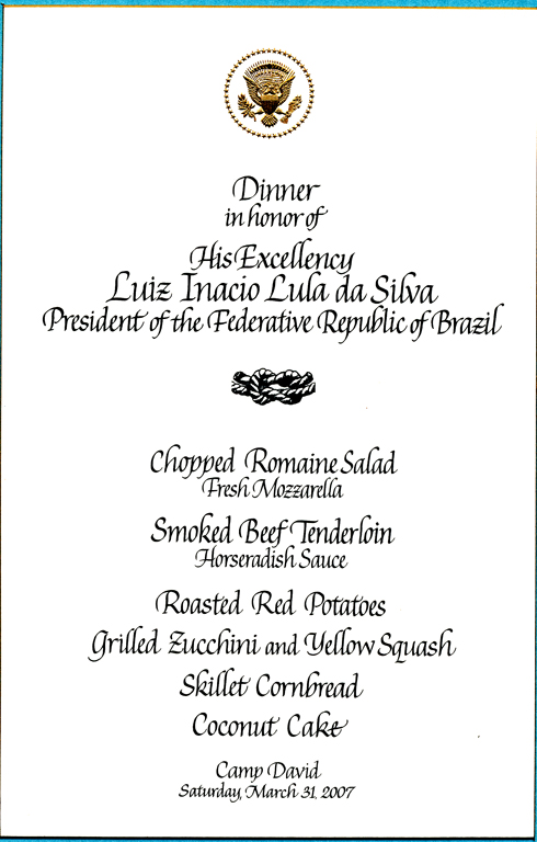 Dinner for the President of Brazil