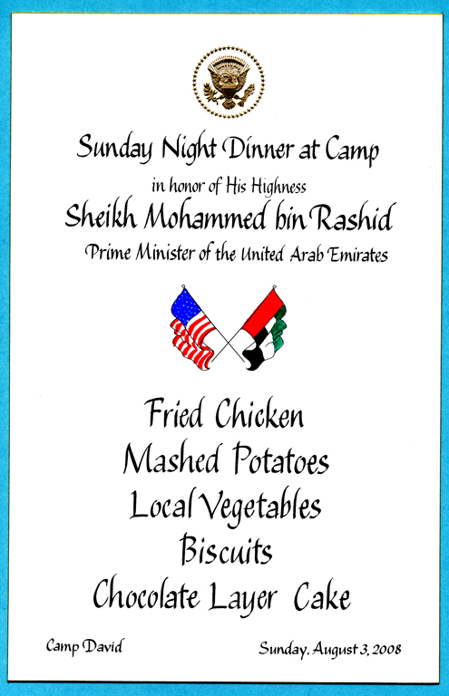 Dinner for the Prime Minister of the United Arab Emirates