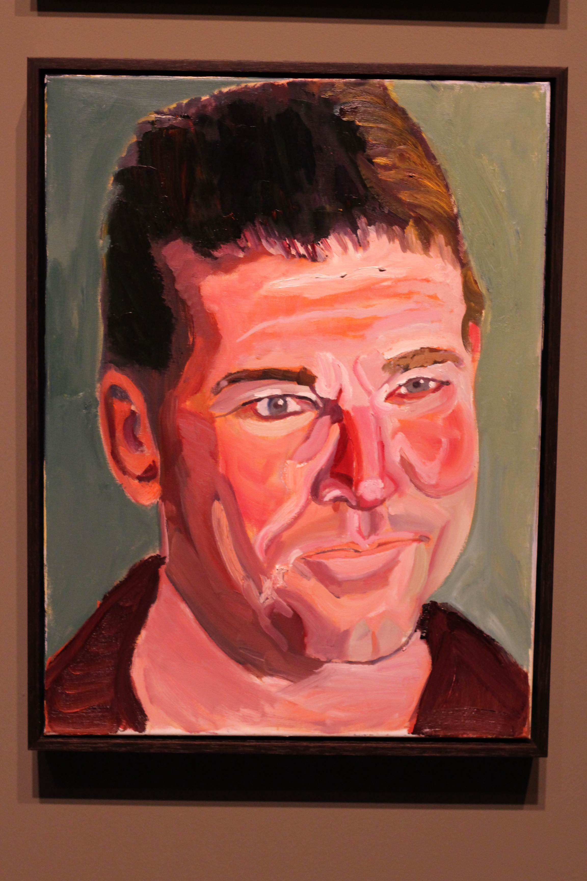 A photo of a portrait of James Williamson, part of the 2017 Portraits of Courage exhibit at the George W Bush Library and Museum.