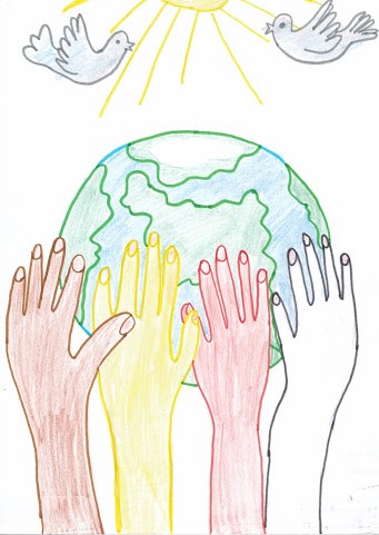 A school child in Germany drew this picture of hope in the aftermath of the tragedy.