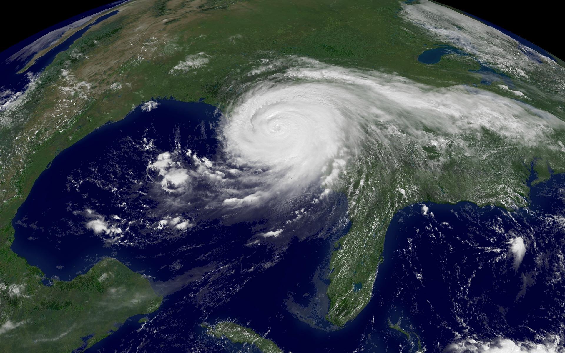 Satellite image of Hurricane Katrina from NASA.