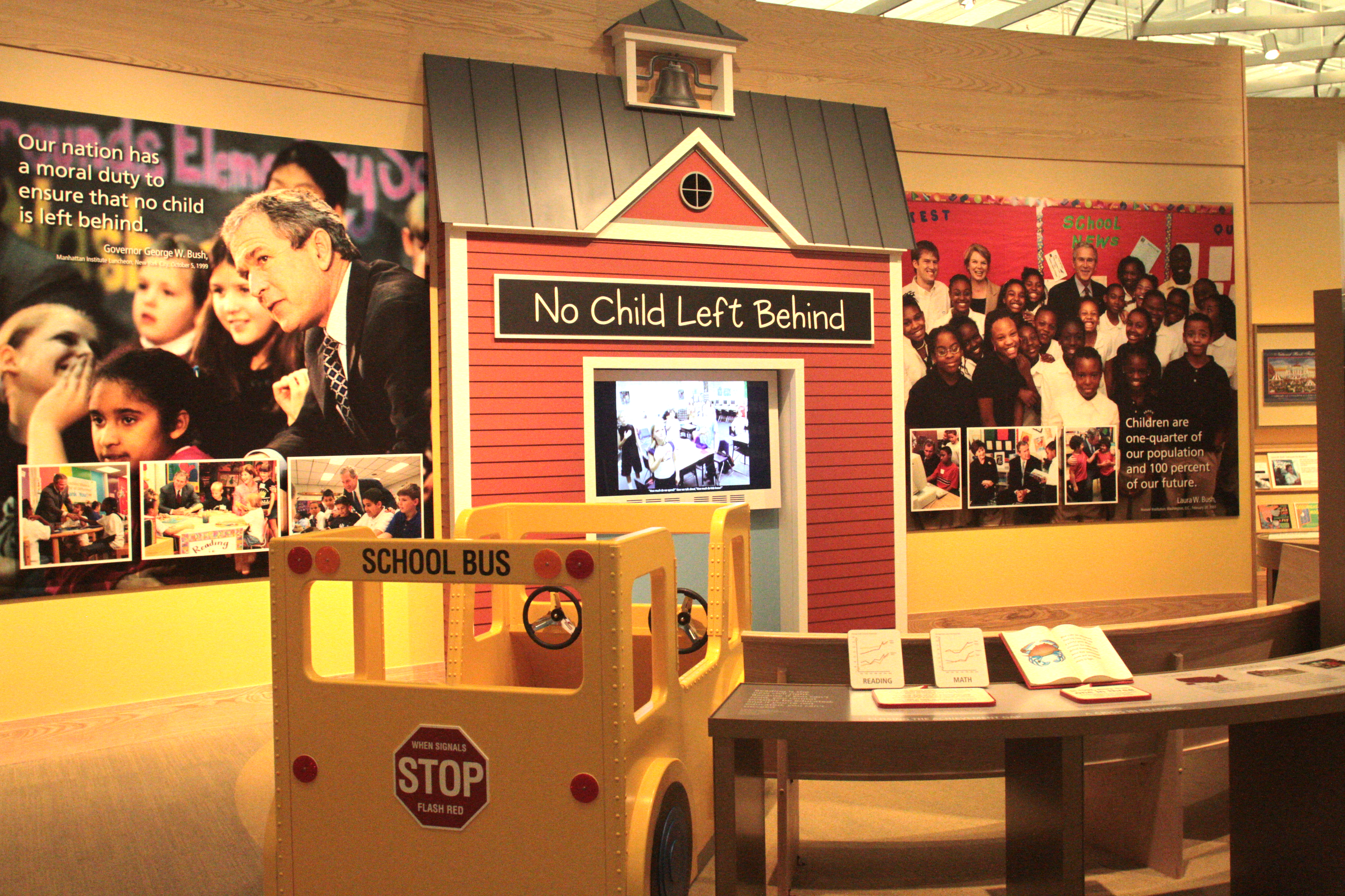 No Child Left Behind display.