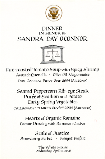 Dinner for Sandra Day O’Connor, April 12, 2006.