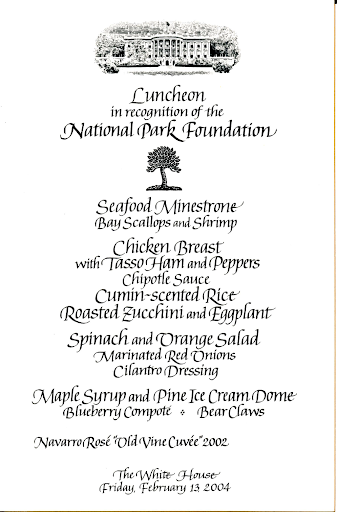 Luncheon for the National Park Foundation, February 13, 2004.