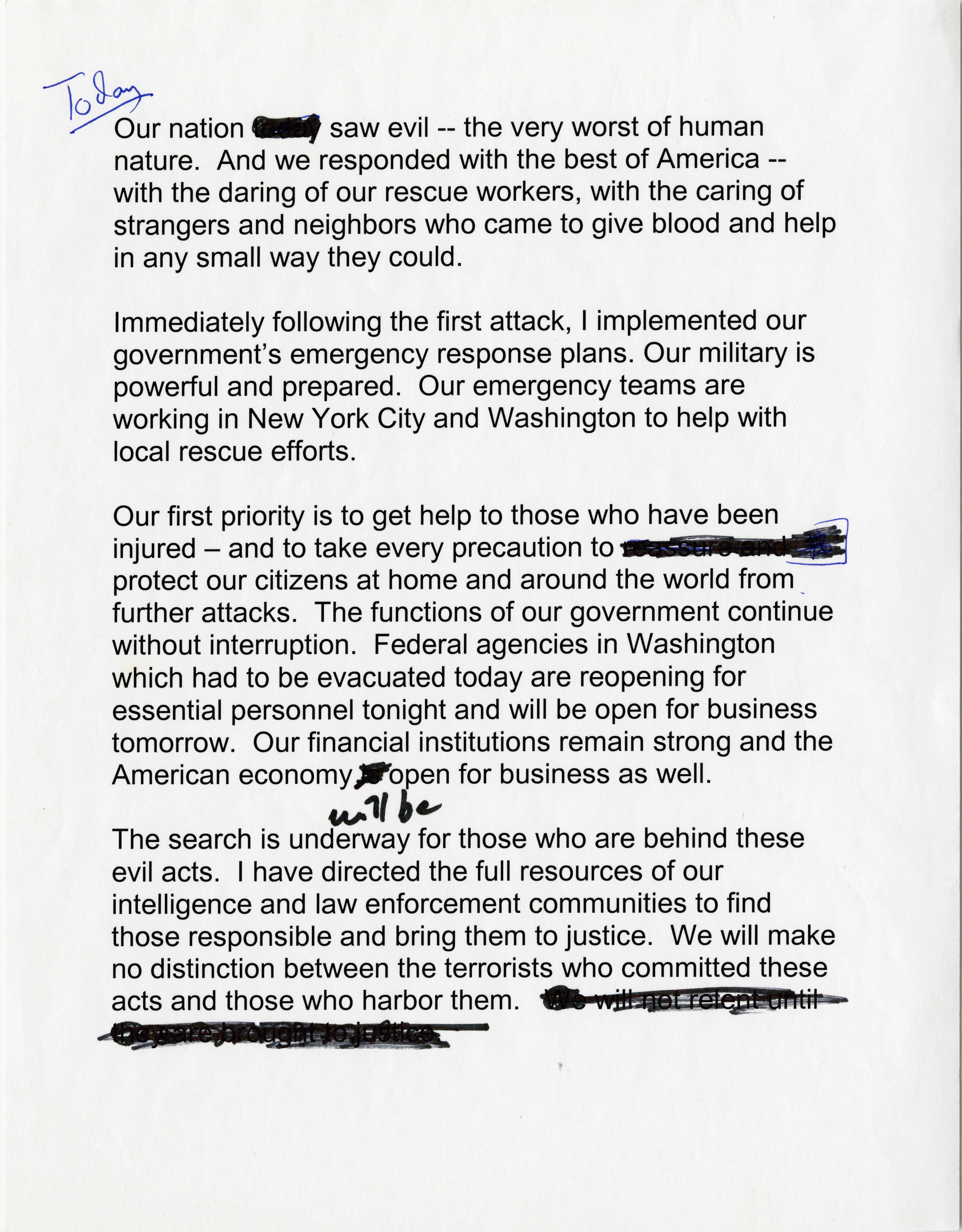 Statement from the Oval Office Page 1