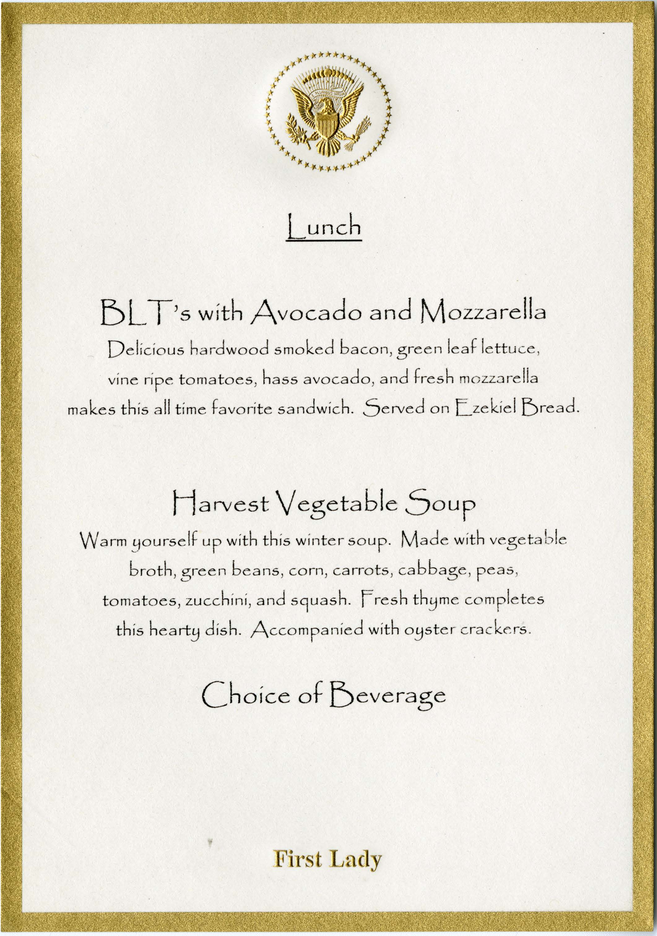 Air Force One Menu
