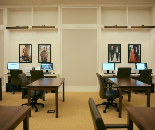Research Room at the George W. Bush Presidential Library.