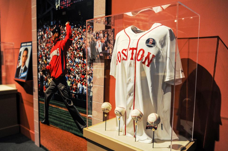 Baseball Past Exhibit Boston Uniform