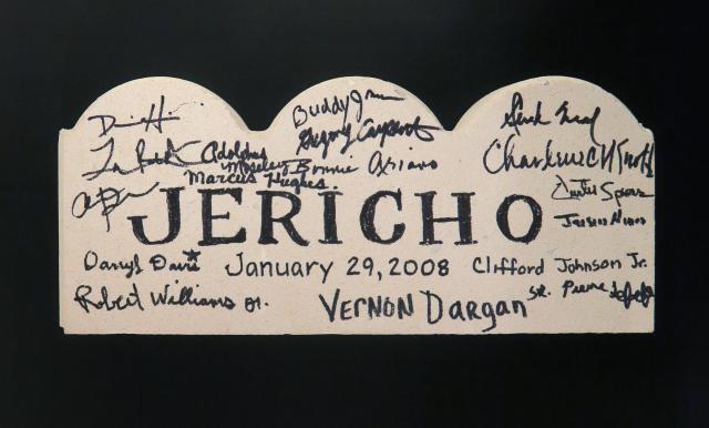 commemorative brick from the Jericho program