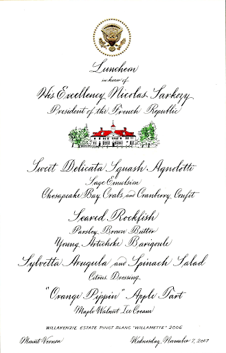 Luncheon for President Nicolas Sarkozy of France, November 7, 2007.