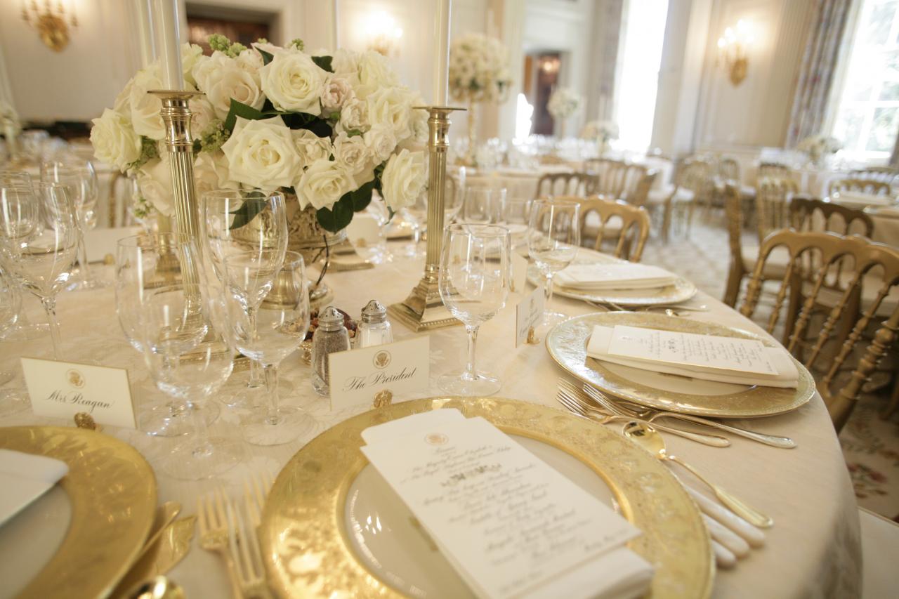 State Dinner press preview for the visit of Queen Elizabeth II in State Dining Room, May 7, 2007.