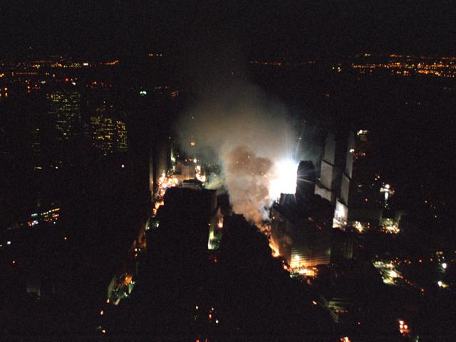 The World Trade Center rescue site seen from Marine One the evening of September 14, 2001. (P7379-35)