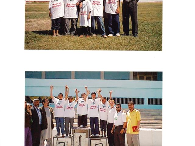 Letter dated May 30, 2003 from Timothy Shriver about the Special Olympics athletes training in Kabul, Afghanistan.