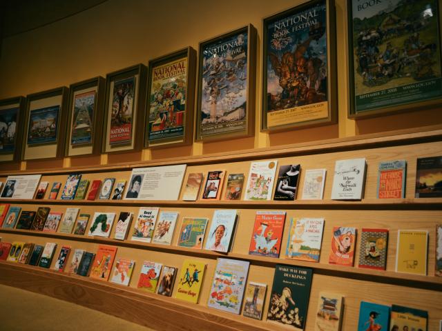 A view of the reading area in the No Child Left Behind area of the George W Bush museum