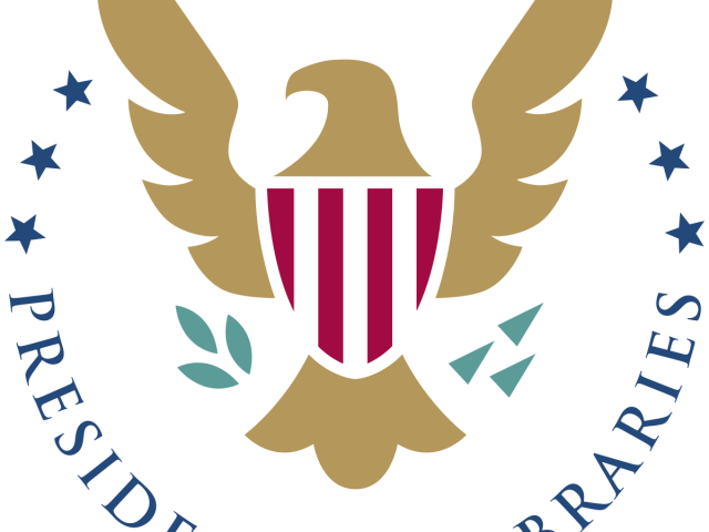 Gold eagle with striped seal