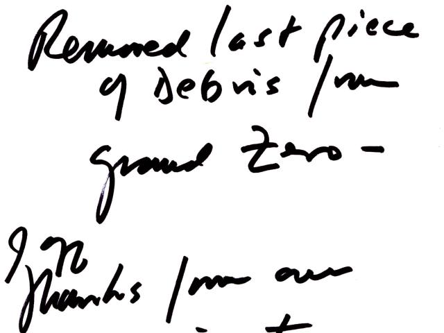 Handwritten notes from President George W. Bush, May 30, 2002.