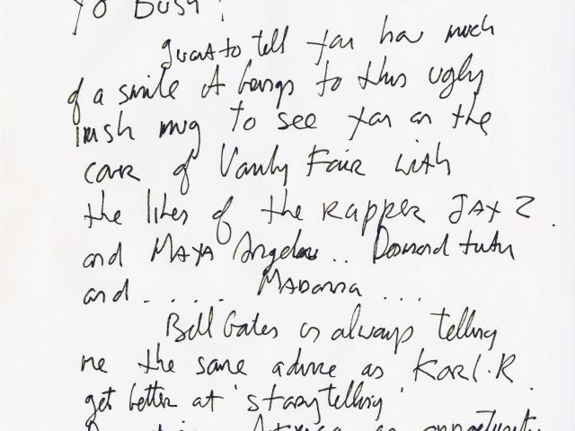 Letter to President George W. Bush from U2 singer Bono regarding the President's Emergency Plan for AIDS Relief (PEPFAR), 2007. (Page 1 of 2)