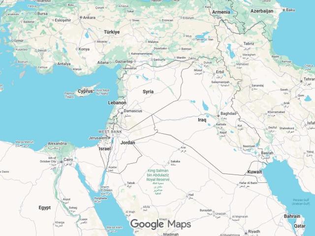 Middle East Google Map