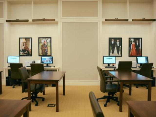 Research Room at the George W. Bush Presidential Library.