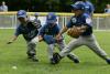 Three little leaguers dive for the ball on the South Lawn of the White House