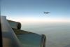 An F-16 escorts Air Force One, September 11, 2001, from Offutt Air Force Base in Nebraska to Andrews Air Force Base. (P7099-18)