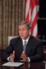 President George W. Bush addresses the nation from the Oval Office the evening of September 11, 2001. (P7132-14)