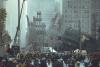 Photograph of destruction at Ground Zero on September 14, 2001.