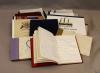 This photograph of a spread of condolence books sent in from Australia illustrates the abundance and variety of books sent in from throughout the world.