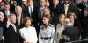 President George W. Bush places his hand on the Bible as he takes the oath of office
