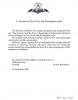 The chief and firemen of the Central Office of Anti-Fire Service in Moscow, Russia express their shock and offer their condolences to their colleagues in New York City and Washington D.C.