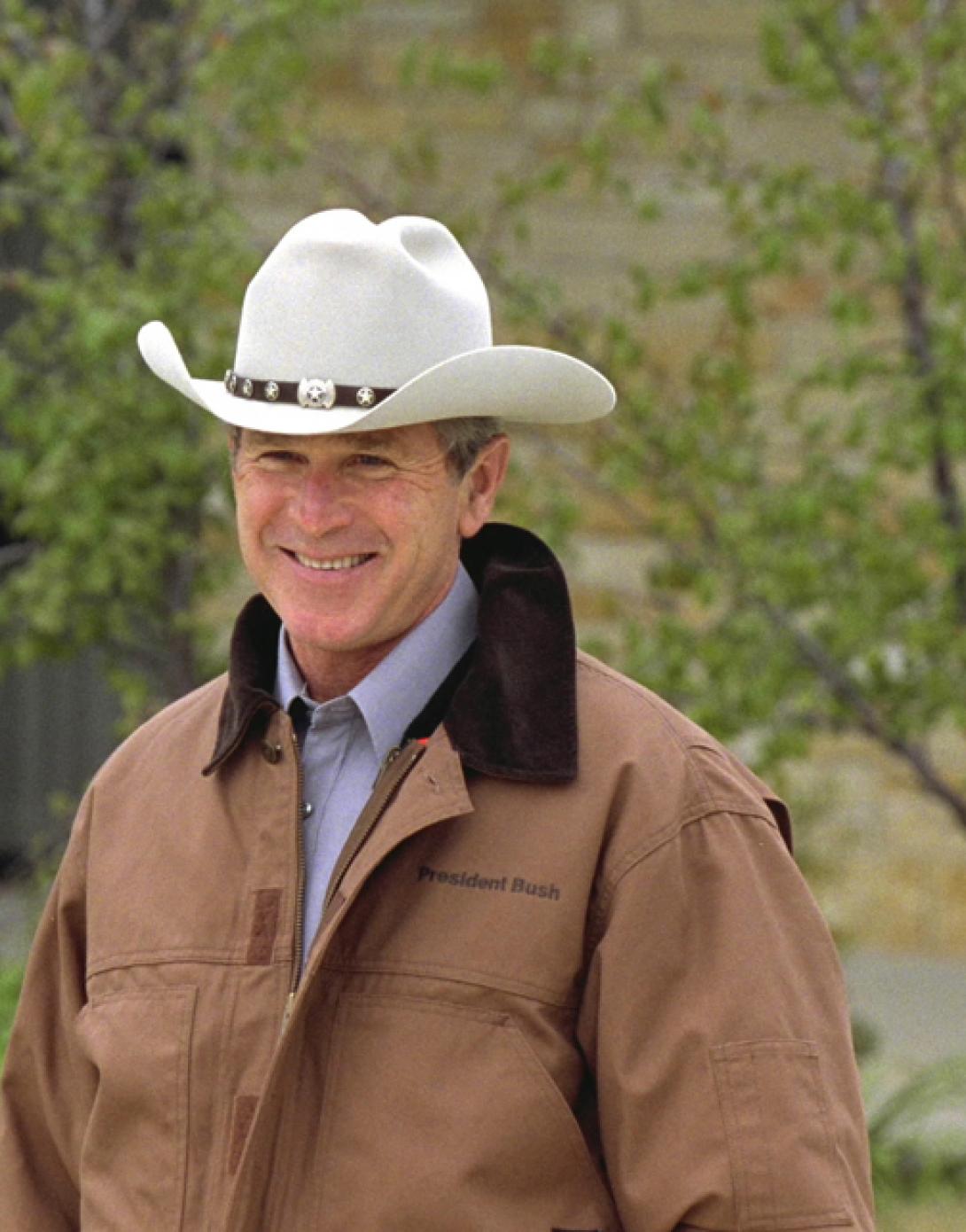President George W. Bush at Prairie Chapel Ranch, October 25, 2002, in Crawford, Texas.  (P23029-12)
