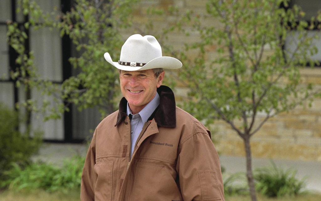 President George W. Bush at Prairie Chapel Ranch, October 25, 2002, in Crawford, Texas.  (P23029-12)