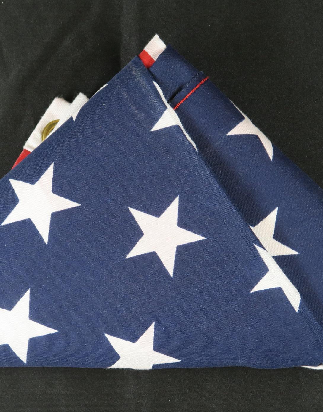 United States flag that flew on the Healing Field Memorial at the September 11, 2008 dedication of the Pentagon 911 Memorial.