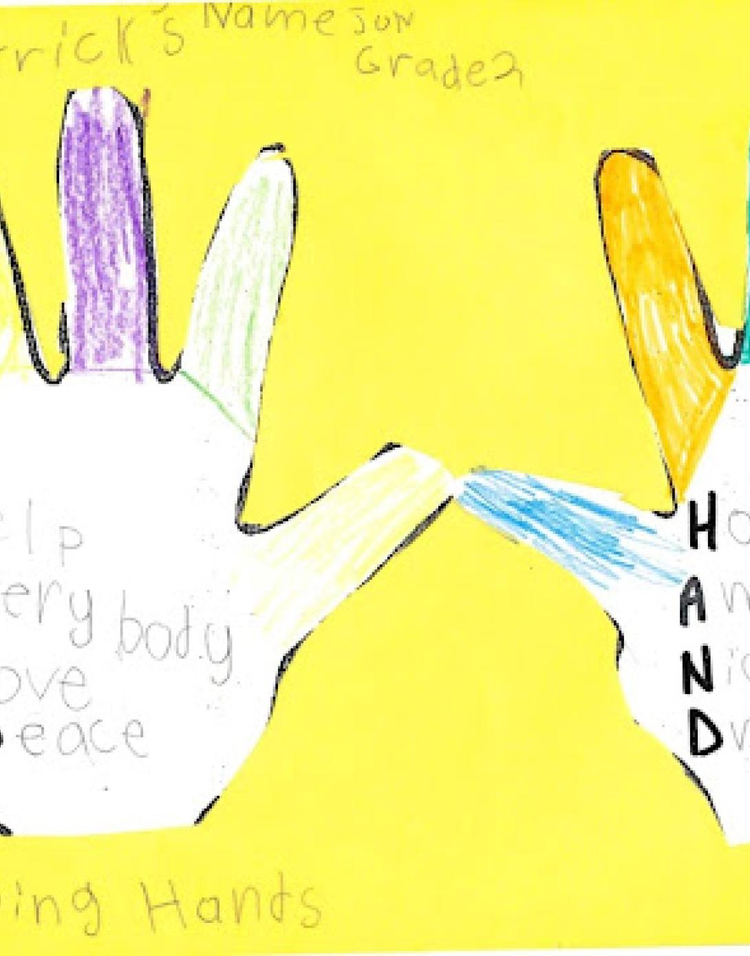 Canadian students of all ages sent in hundreds of letters and drawings in solidarity with America.  These are two examples.