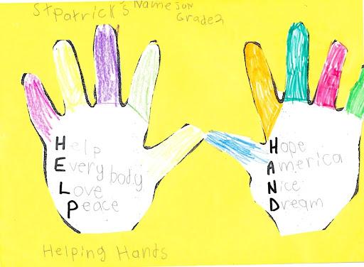 Canadian students of all ages sent in hundreds of letters and drawings in solidarity with America.  These are two examples.