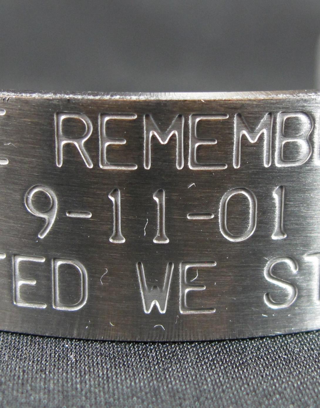 'Hearts of Steel,' bracelet engraved 'Let's Roll/ We Remember 9-11-01 United We Stand/ USA.'