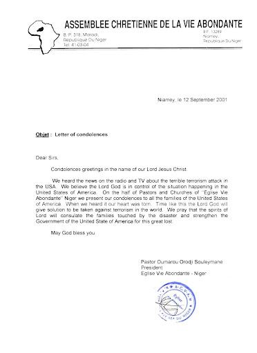 On behalf of the churches of Niger, Pastor Souleymane expresses condolences for the victims and their families. 
