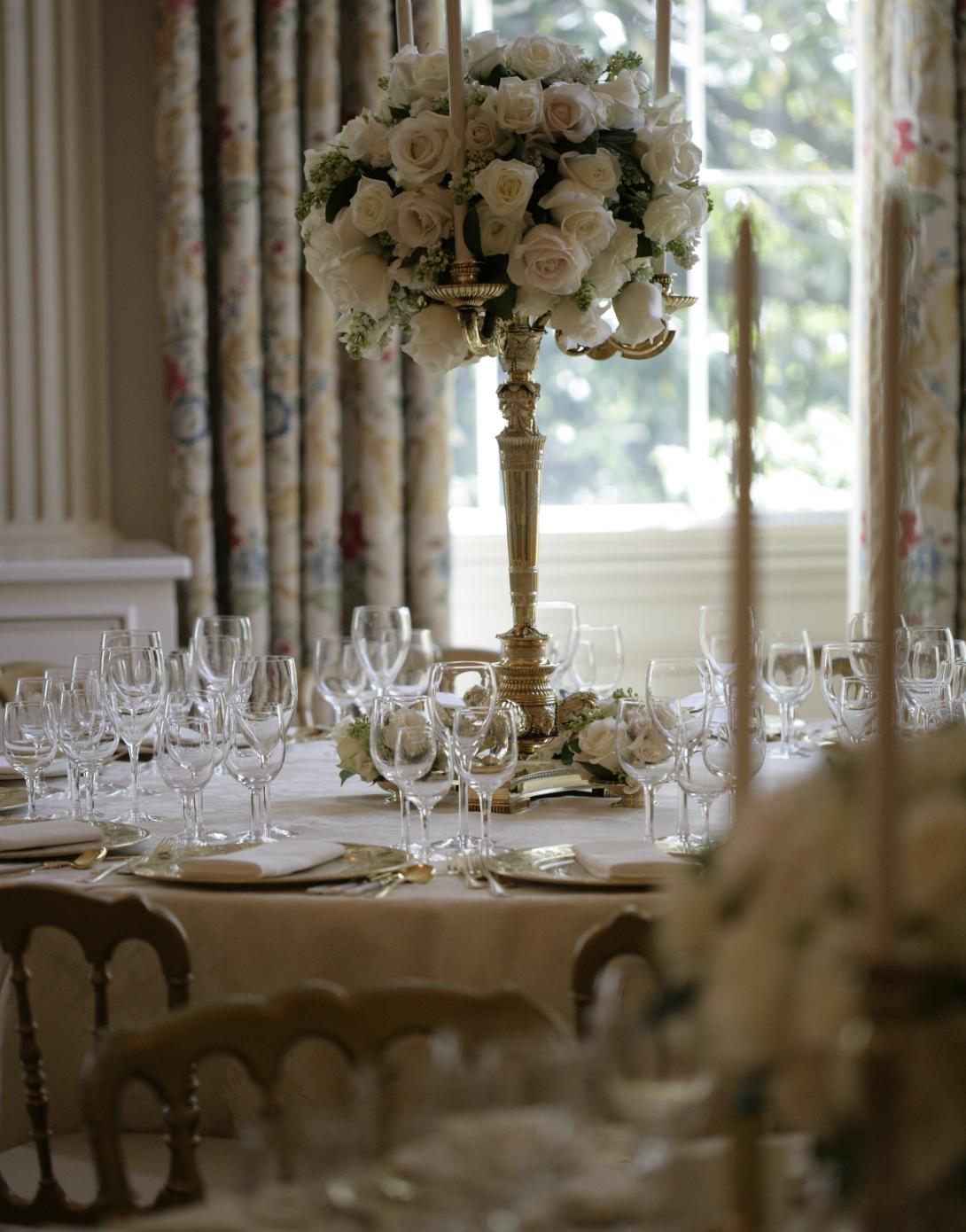 State Dinner Press Preview for the Queen Elizabeth II Visit in State Dining Room, May 7, 2007.
