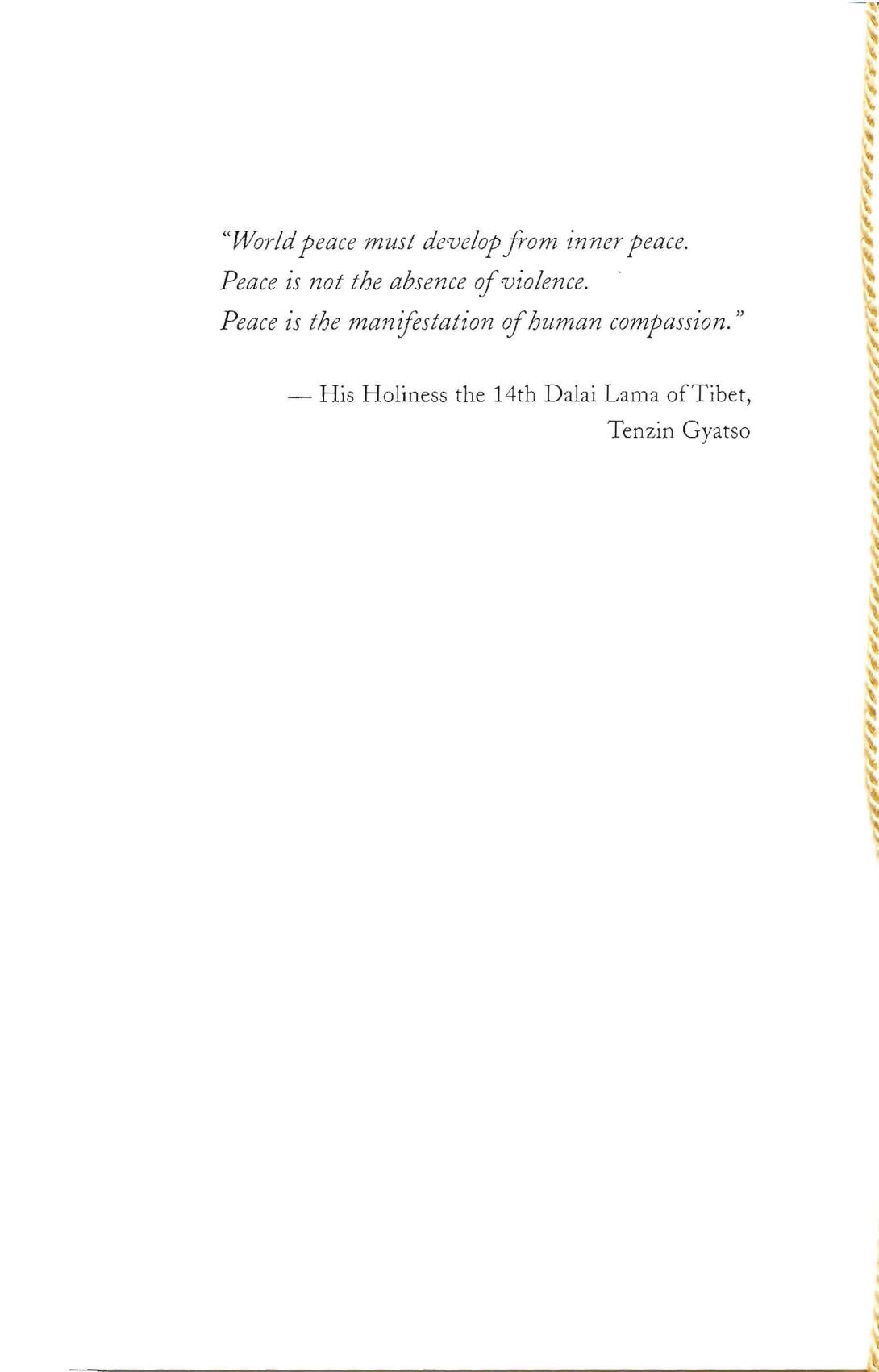 Program from the Congressional Gold Medal Ceremony in Honor of His Holiness the 14th Dalai Lama of Tebet Tenzin Gyatso, October 17, 2007. (Page 2 of 4)
