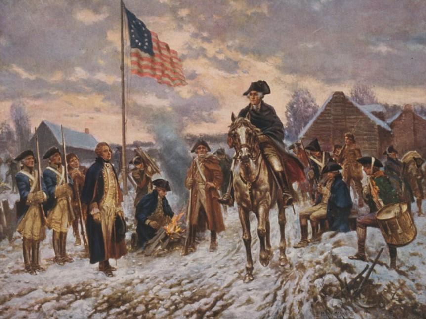 Washington at Valley Forge - E. Percy Moran